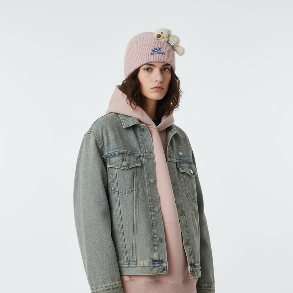 Brand new 100% authentic 13DE MARZO bear hat in pink.